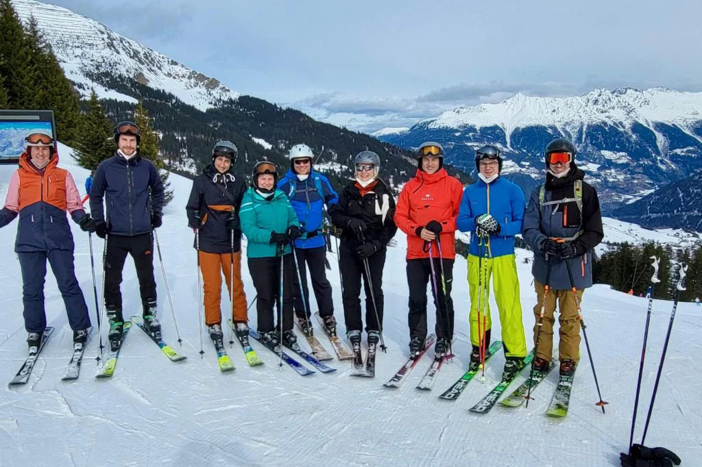 orbau Team beim jährlichen Ski-Ausflug